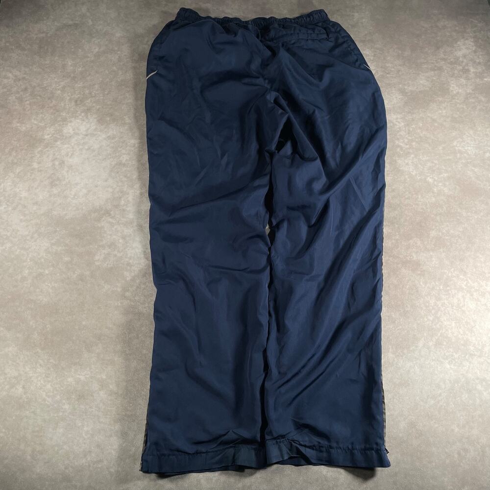 Vintage Y2K BCG Track Pants Blue Side Stripe Polyester Men's Medium Waist 30